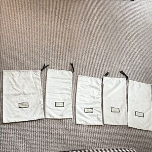 Gucci White Dust Bags with Logo Patch